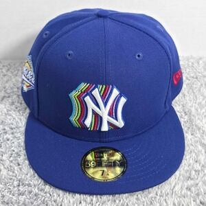 New Era 59FIFTY New York Yankees 1996 World Series Patch Fitted Sz 7 3/4 Hat Cap
